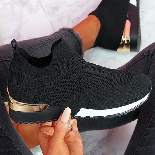 Damen Sockensneaker mit gestricktem Obermaterial und Keilsohle Shop Nory