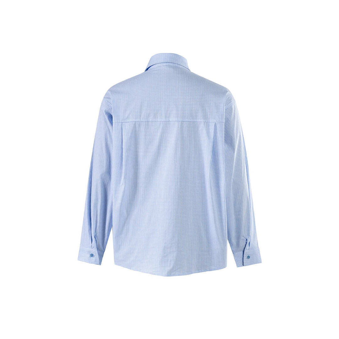 Herren Kariertes Oversize-Hemd mit verdeckter Knopfleiste und kontrastierter Blende Shop Nory
