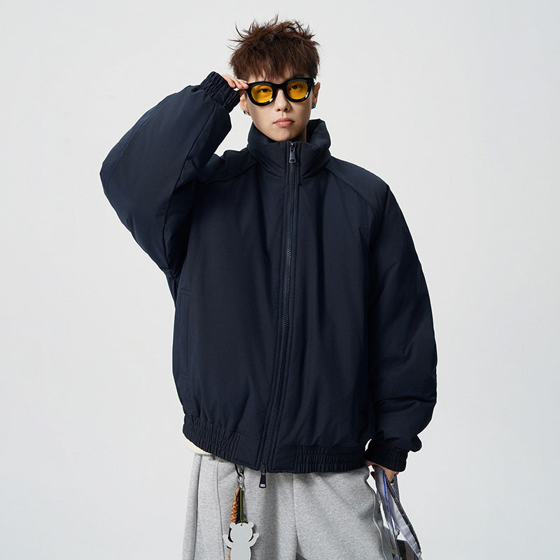 Herren Oversized Windjacke mit Stehkragen und elastischen Bündchen Shop Nory