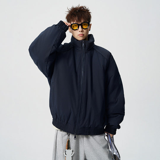 Herren Oversized Windjacke mit Stehkragen und elastischen Bündchen Shop Nory