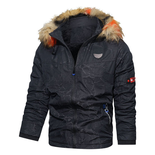 Herren Thermoisolierter Parka im Utility‑Stil mit Kunstfellkapuze und wattierter Innenlage Shop Nory