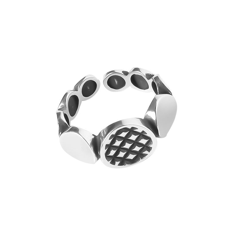 Damen Ring mit markantem Textur-Design Shop Nory