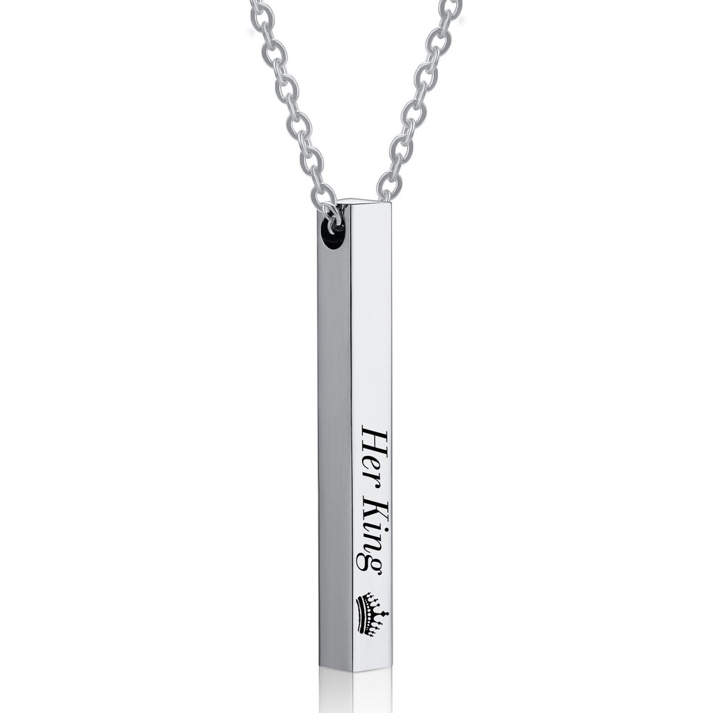 Damen Halskette mit gravierbarem, personalisiertem Anhänger aus hochwertigem Edelstahl Shop Nory