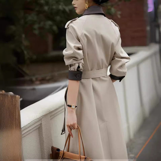 Damen Stilvolle Trenchcoat mit Taillengürtel Shop Nory