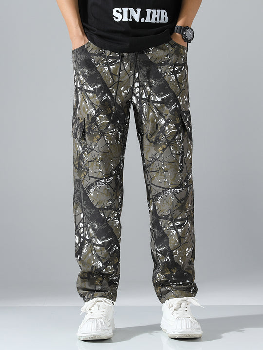 Herren Tapered Cargo-Jogginghose mit Multifachtaschen, Tunnelzug & Utility-Details Shop Nory