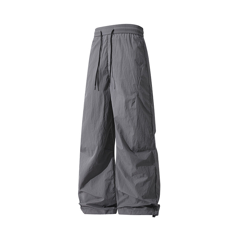 Unisex Weite technische Nylon-Hose mit Kordelzug und verstellbarem Saum Shop Nory
