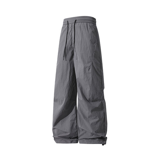Unisex Weite technische Nylon-Hose mit Kordelzug und verstellbarem Saum Shop Nory