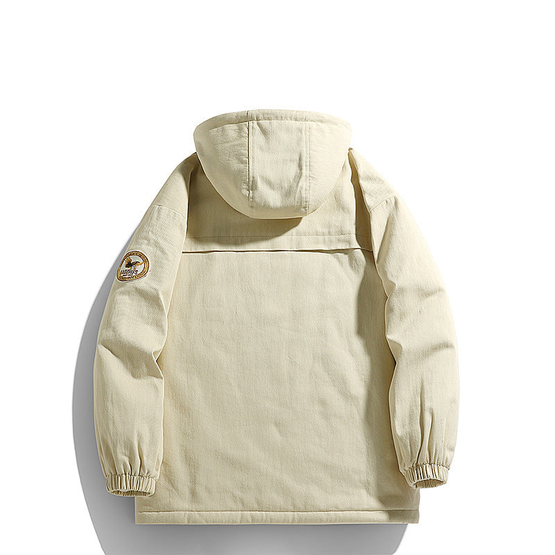 Herren wattierter Canvas‑Parka mit Sherpa‑Fleece‑Futter und Kapuze Shop Nory