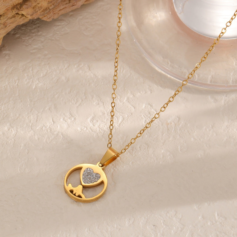 Damen Halskette mit filigranem Glücksdesign Shop Nory