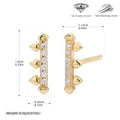 Damen Ohrstecker mit modernem Pfeil-Design aus 925 Sterling Silber Shop Nory
