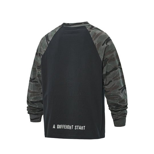 Unisex Oversize-Sweatshirt mit Camouflage-Raglanärmeln und geprägtetem Frontlogo Shop Nory