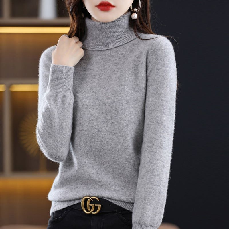 Damen Schmal geschnittener Rollkragenpullover aus kaschmirähnlichem Feinstrick mit softem Flor Shop Nory
