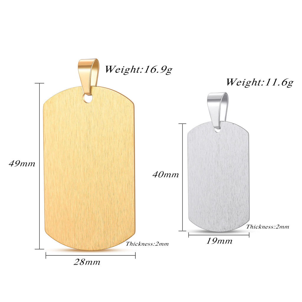 Damen gravierbarer Edelstahl-Anhänger im minimalistischen Design Shop Nory