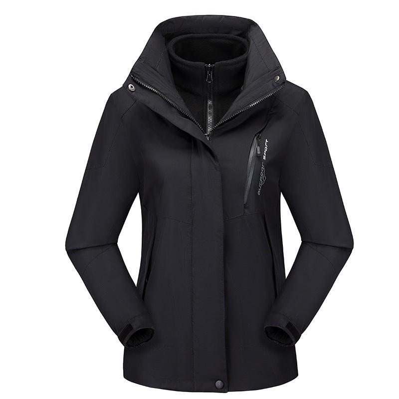 Damen vielseitige Outdoorjacke mit abnehmbarer Fleece‑Innenjacke und winddichter Softshell‑Hülle Shop Nory
