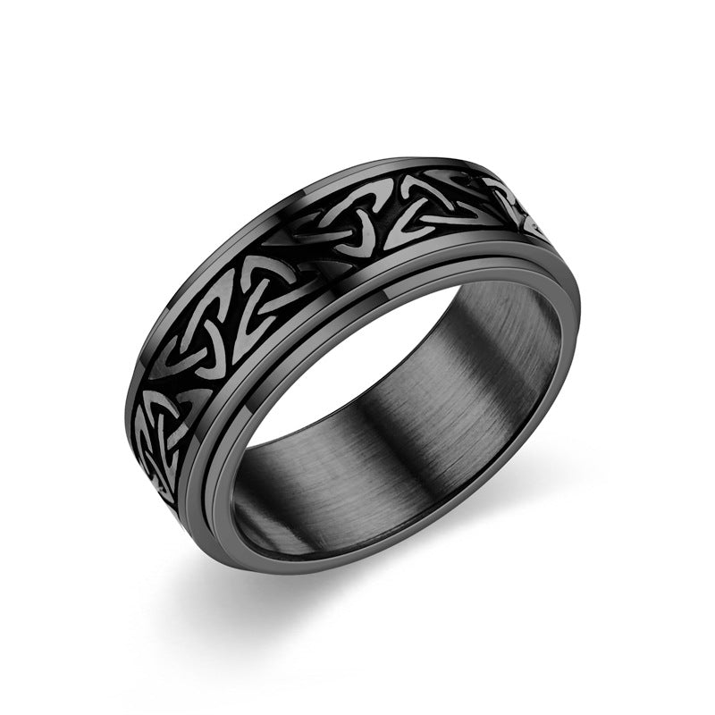 Herren Ring mit kunstvollem keltischem Muster und eleganter Edelstahloberfläche Shop Nory