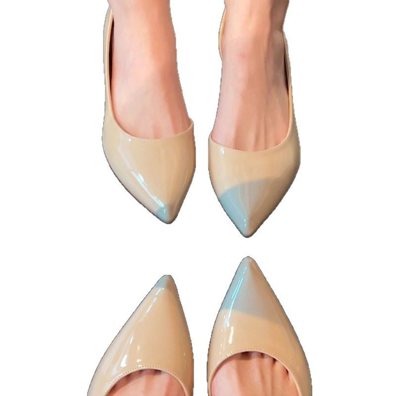Damen Lack-Ballerinas mit spitzer Zehenform und eleganter DOrsay-Silhouette Shop Nory