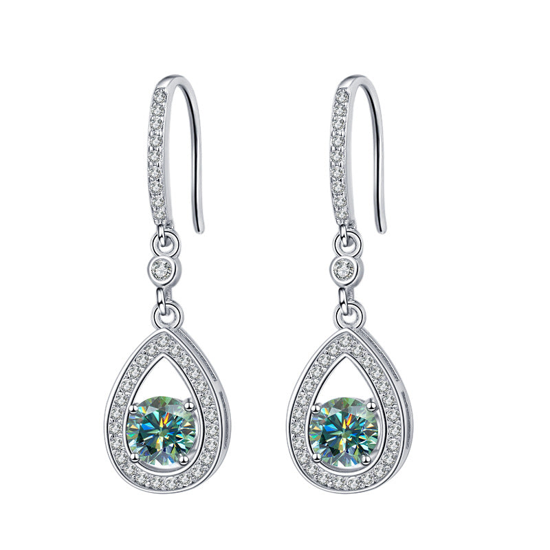 Damen Tropfenohrringe mit funkelnden Zirkoniasteinen und eleganter Fassung Shop Nory