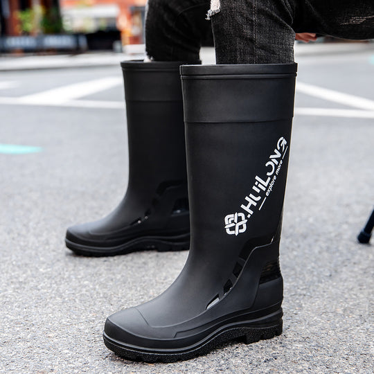 Herren Wasserdichte Gummistiefel mit verstellbarem Schaftabschluss und profiliertem Dämpfungssohlensystem Shop Nory