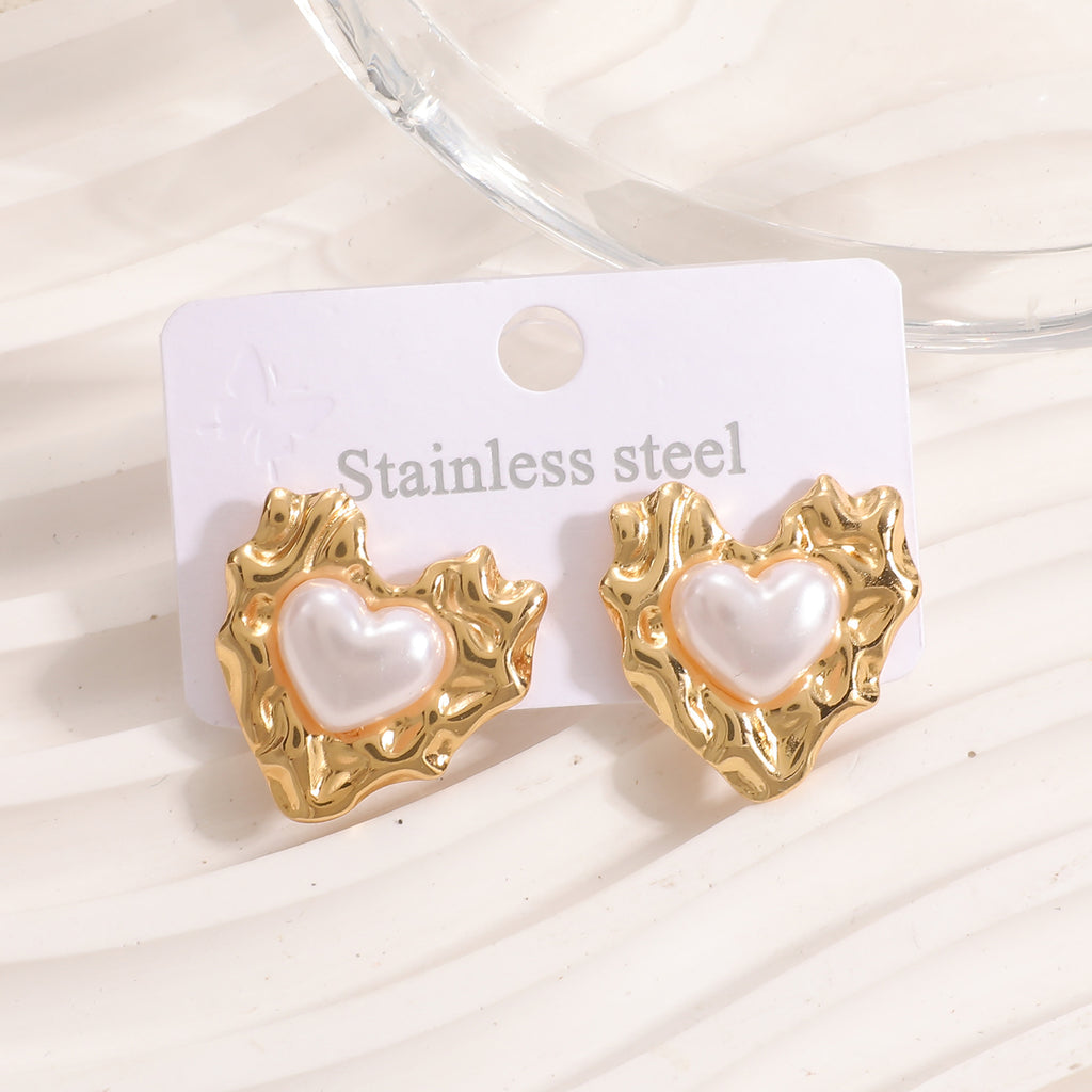 Damen Ohrstecker im stilvollen Herzdesign Shop Nory