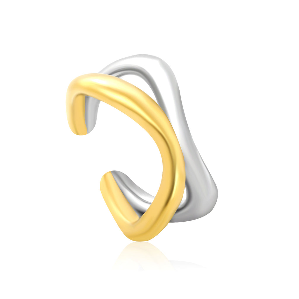 Damen Ring mit verstellbarem Design und elegantem zweifarbigen Finish Shop Nory