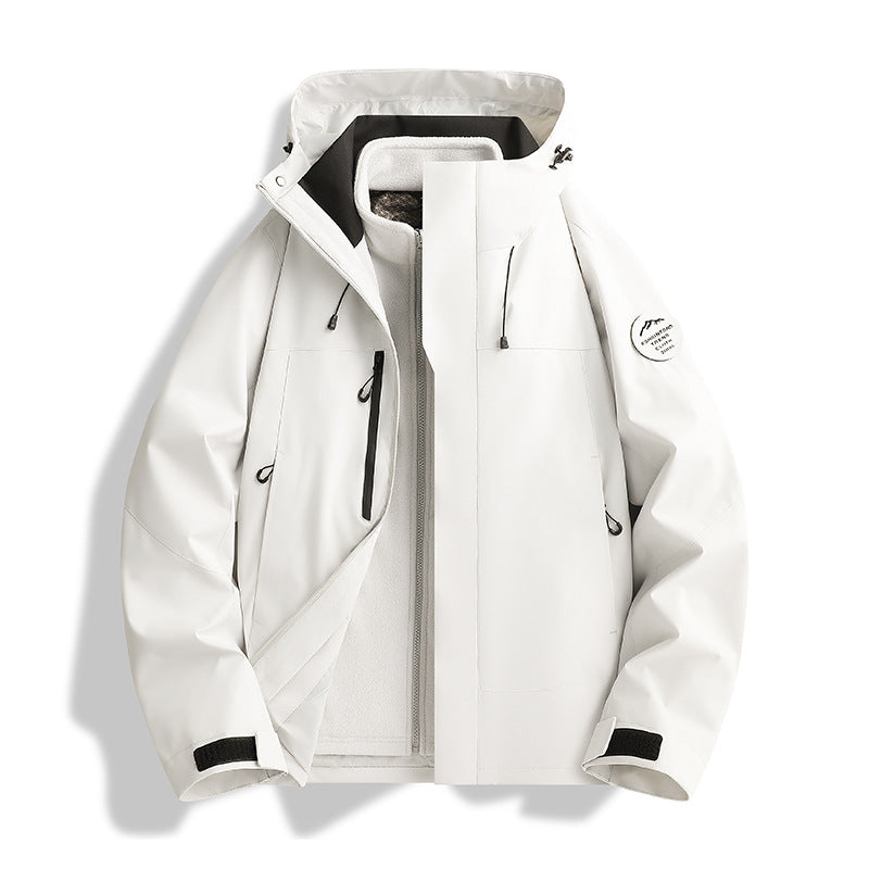 Herren Atmungsaktive, Wasserdichte Softshell-Jacke mit Fleecefutter und Kapuze Shop Nory
