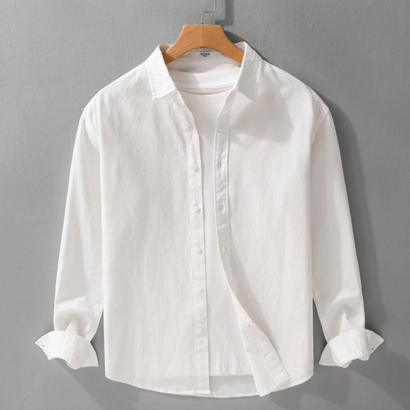 Herren Texturiertes Baumwoll-Hemdjacken-Overshirt im Relaxed-Fit mit Kentkragen Shop Nory