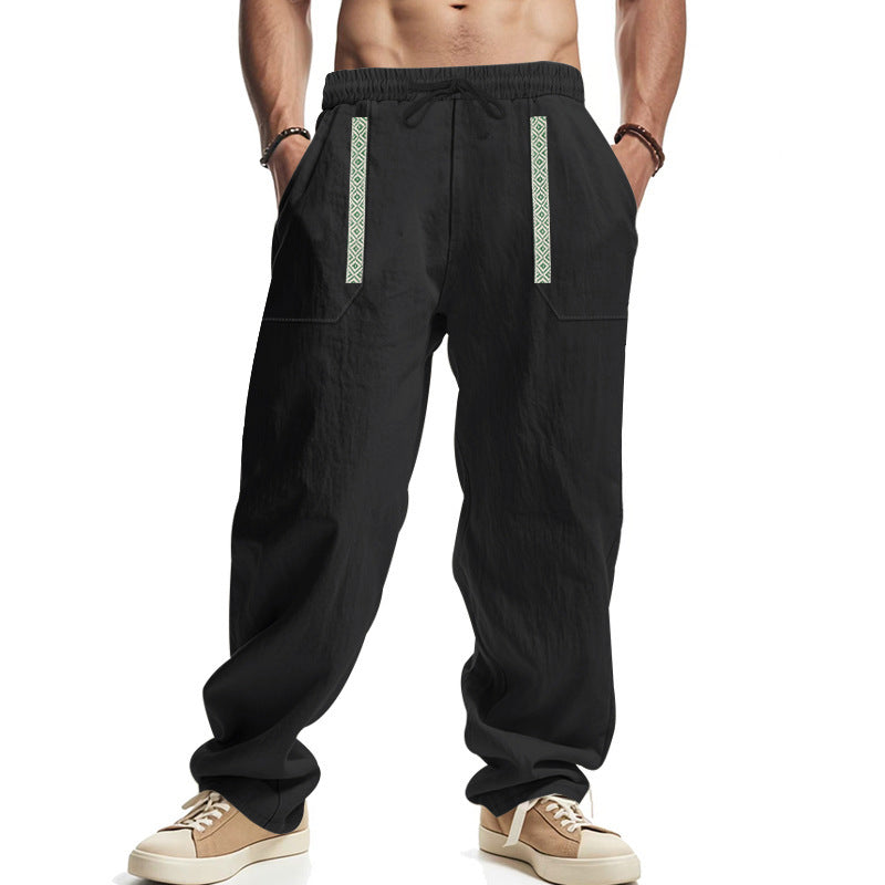 Herren lässige Cargo-Hose mit funktionalen Taschen und elastischem Bund