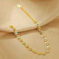 Frauen Blumen Goldkette Armband Shop Nory