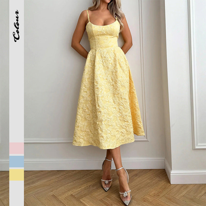Damen Tailliertes Cocktailkleid mit schimmerndem Stoff und elegantem Bustier