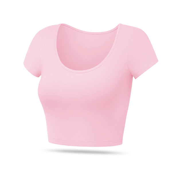 Damen Taillierte Rippstruktur MischgewShopnorye Cropped-Top