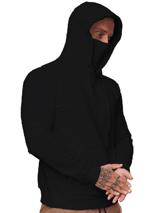 Herren Kapuzenpullover mit multifunktionalem Kragen