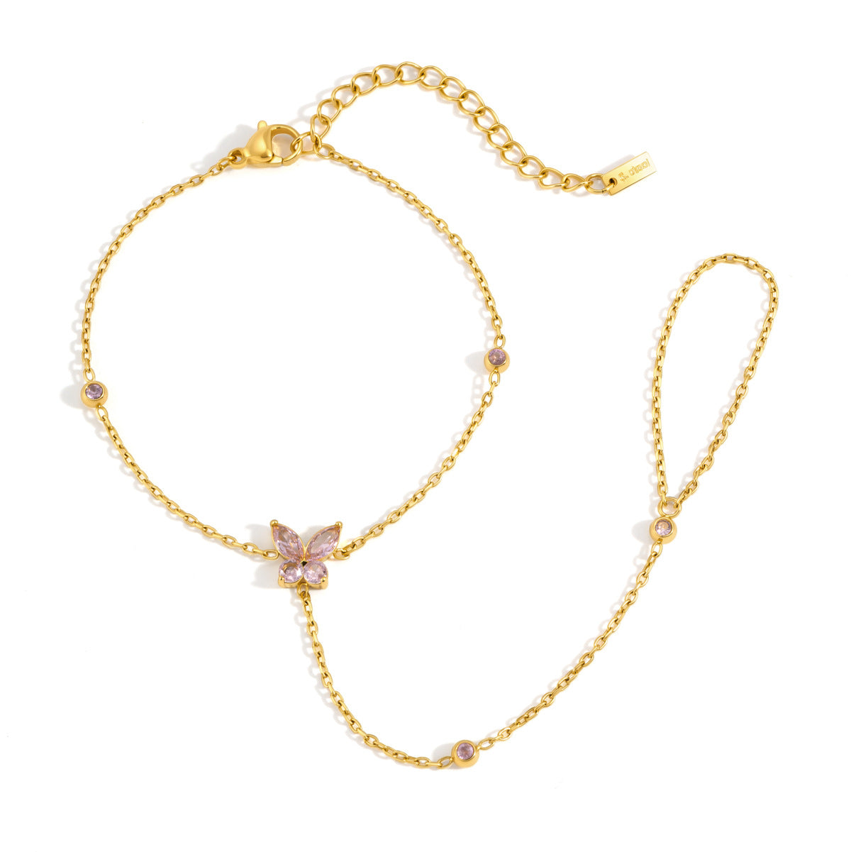 Damen Armband mit funkelndem Schmetterlingsanhänger Shop Nory