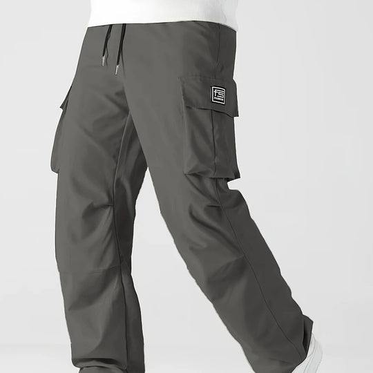 Herren Relaxed Cargo-Hose mit Tunnelzugbund, großen Klapp‑Utilitytaschen und geradem Bein Shop Nory