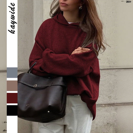 Damen nan Oversize-Polo-Feinstrickpullover mit umgelegtem Kragen und Raglanärmeln Shop Nory