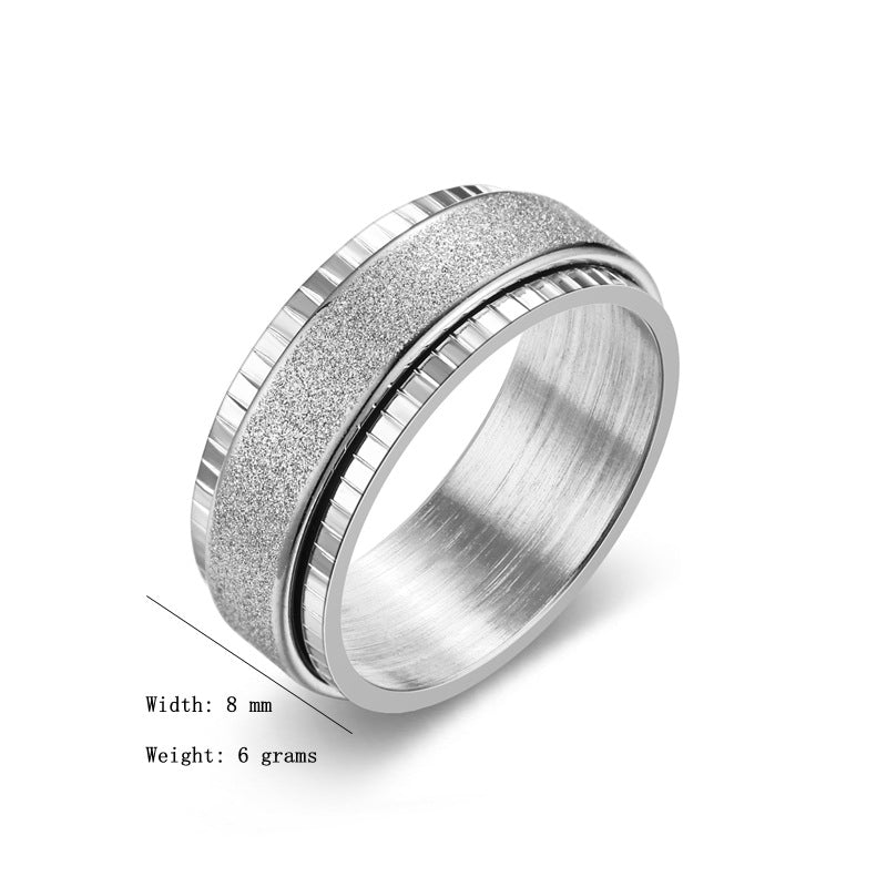 Herren Ring mit eleganter zweifarbiger Oberflächenstruktur Shop Nory