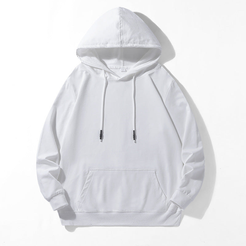 Unisex Locker geschnittener Kapuzenpullover aus Baumwollmix mit Kängurutasche und Kordelzug Shop Nory
