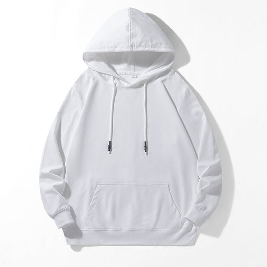 Unisex Locker geschnittener Kapuzenpullover aus Baumwollmix mit Kängurutasche und Kordelzug Shop Nory