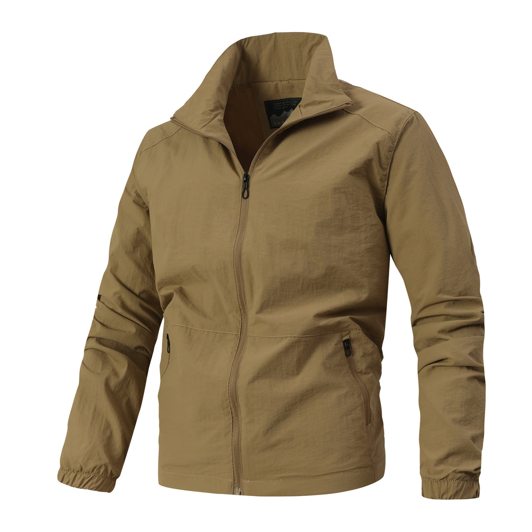Herren Leichte Softshelljacke mit Stehkragen, winddichter Membran und Reißverschlusstaschen Shop Nory