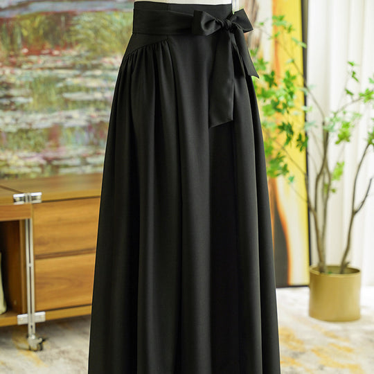 Damen Eleganter Maxirock mit Taillengürtel Shop Nory
