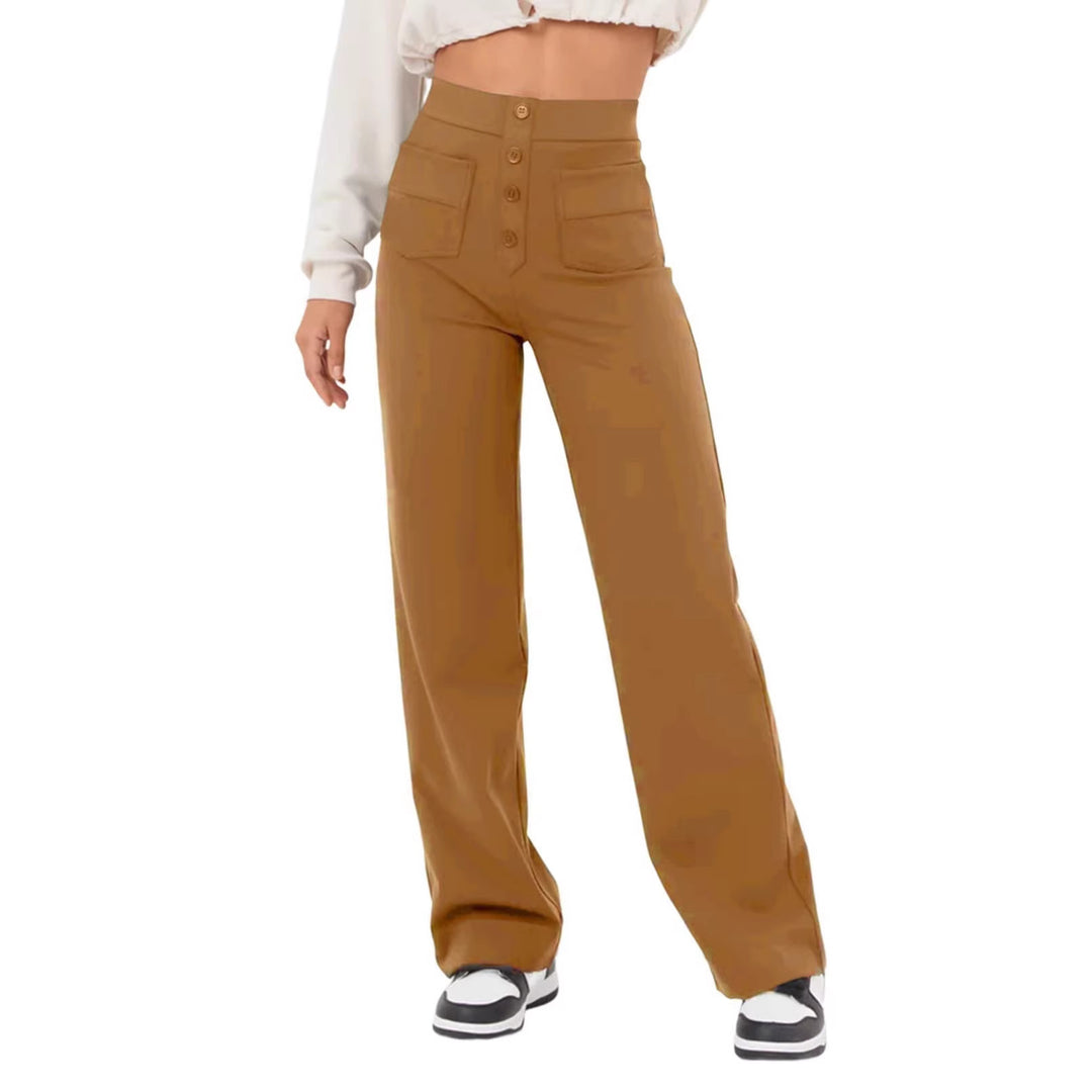Damen Hochtaillierte Wide‑Leg Hose mit aufgesetzten Taschen Shop Nory