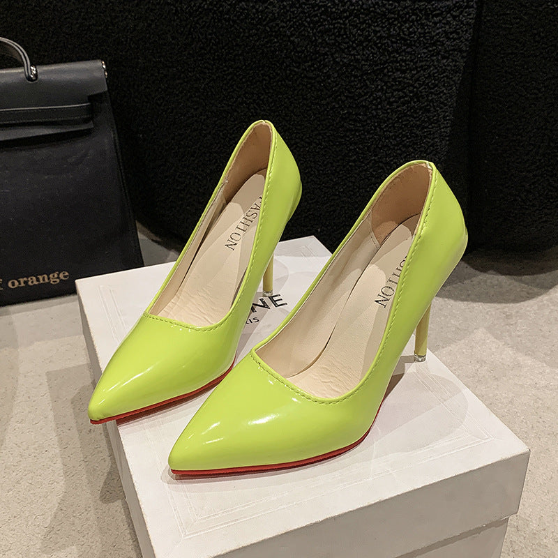 Damen Elegante High Heels mit spitz zulaufender Vorderkappe und transparentem Absatz