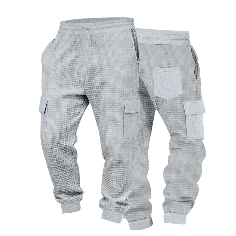 Herren Cargo-Jogginghose mit Waffelstruktur, elastischem Bund und Klappentaschen Shop Nory