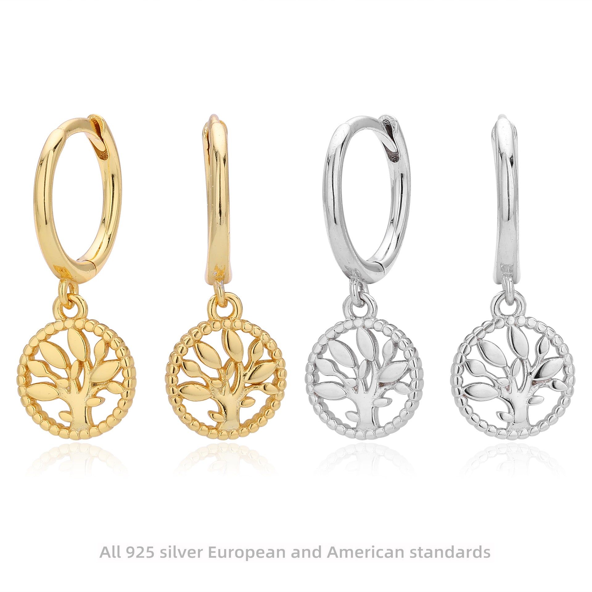 Damen Ohrringe mit Baum-Motiv Shop Nory