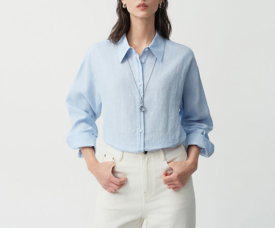 Damen Luftige Leinenbluse Shop Nory