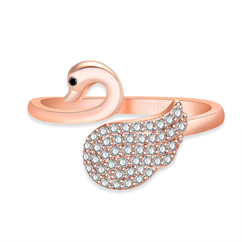 Damenring mit elegantem Schwan-Design aus hochwertigem Edelstahl Shop Nory