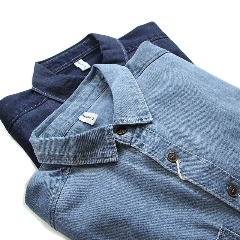 Herren Denim-Worker-Hemdjacke mit Brusttaschen und lockerer Passform Shop Nory