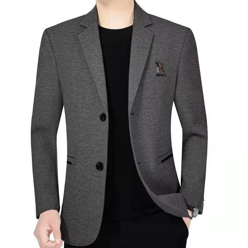 Herren Tailliertes Struktur-Sakko im Slim‑Fit mit Logostick und leichter Innenfütterung Shop Nory