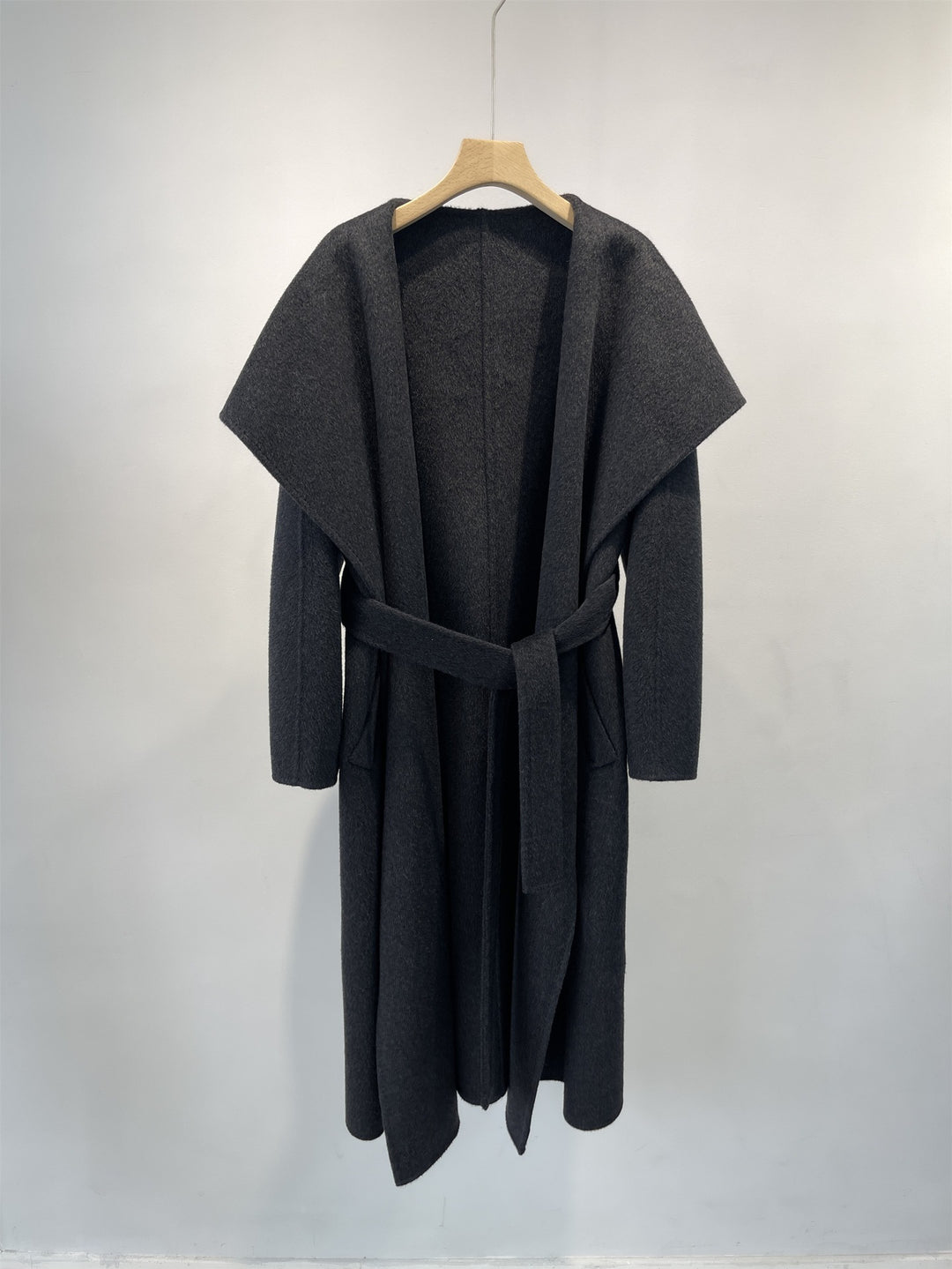 Damen Eleganter Drapierter Langmantel Shop Nory