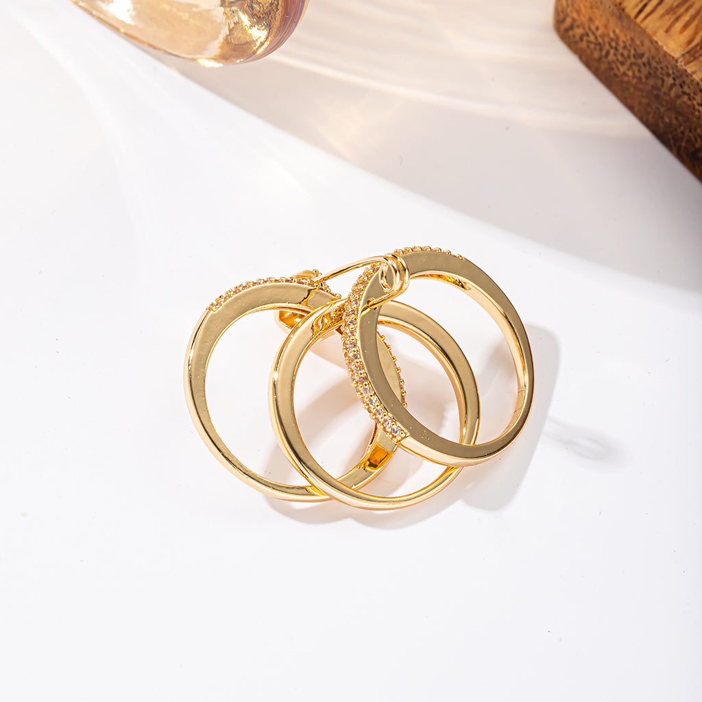 Damen elegante und funkelnde Ringkette Shop Nory
