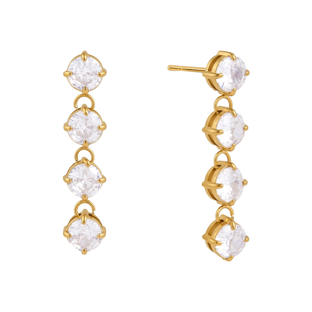 Damen Elegante Ohrhänger mit funkelnden Zirkonia und hypoallergenen Eigenschaften Shop Nory